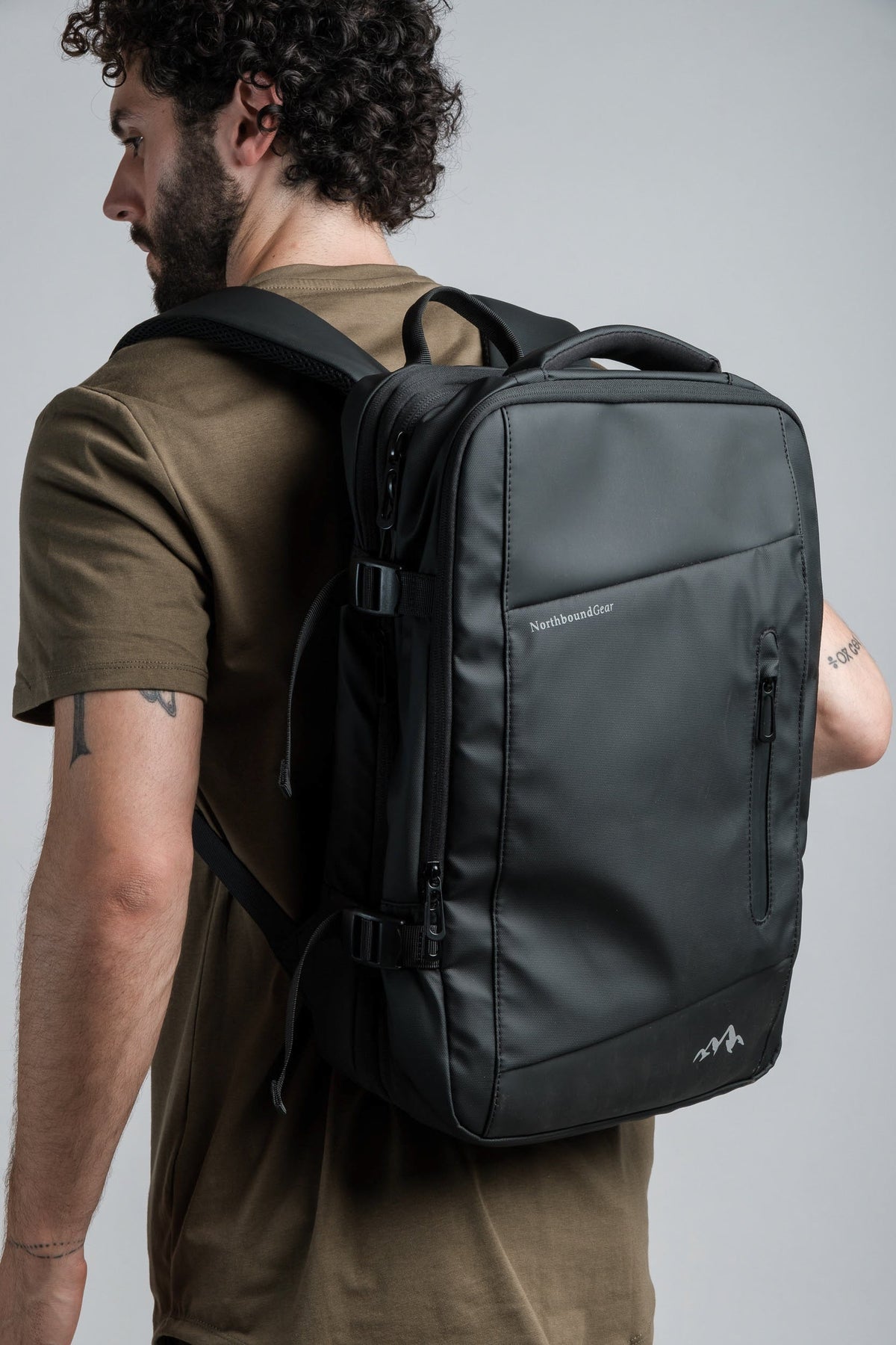 Expandable travel backpack for the Travel and On-the-Go collection