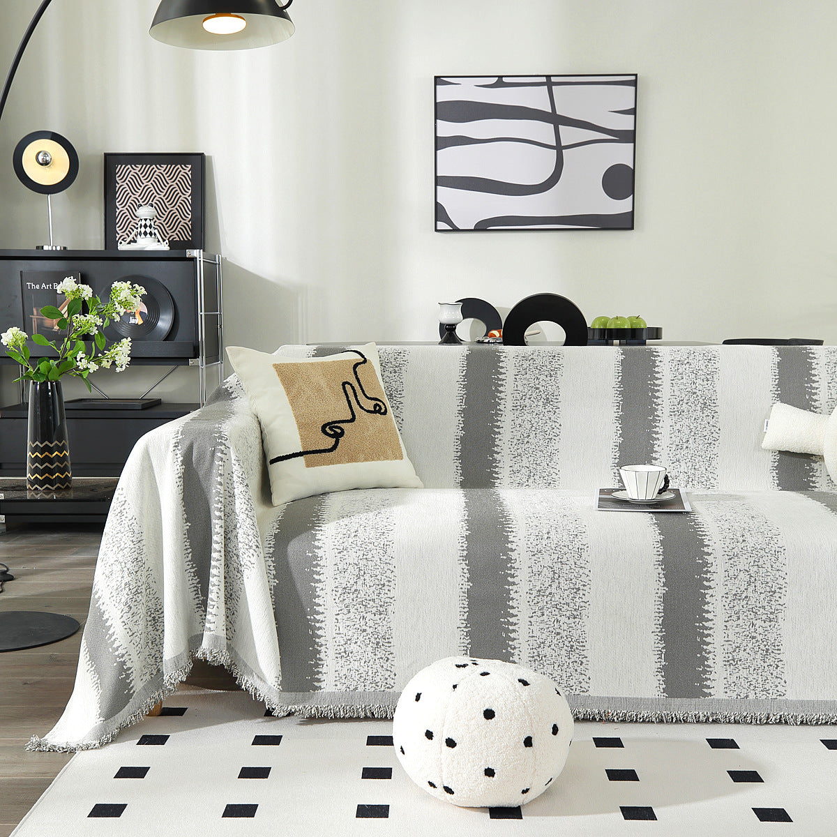 Textured Bouclé Throw Pillow Cover
