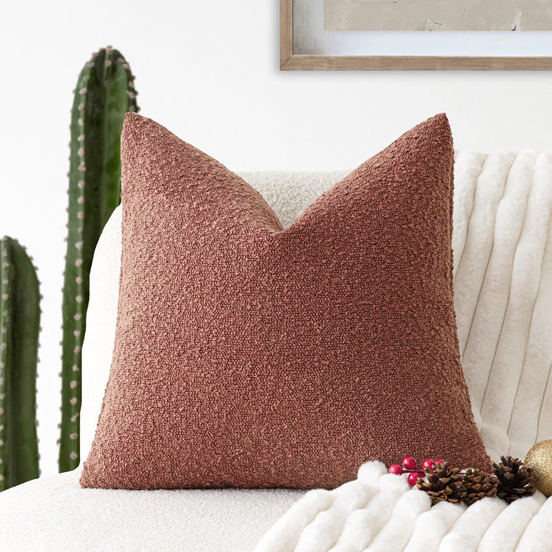 Textured Bouclé Throw Pillow Cover