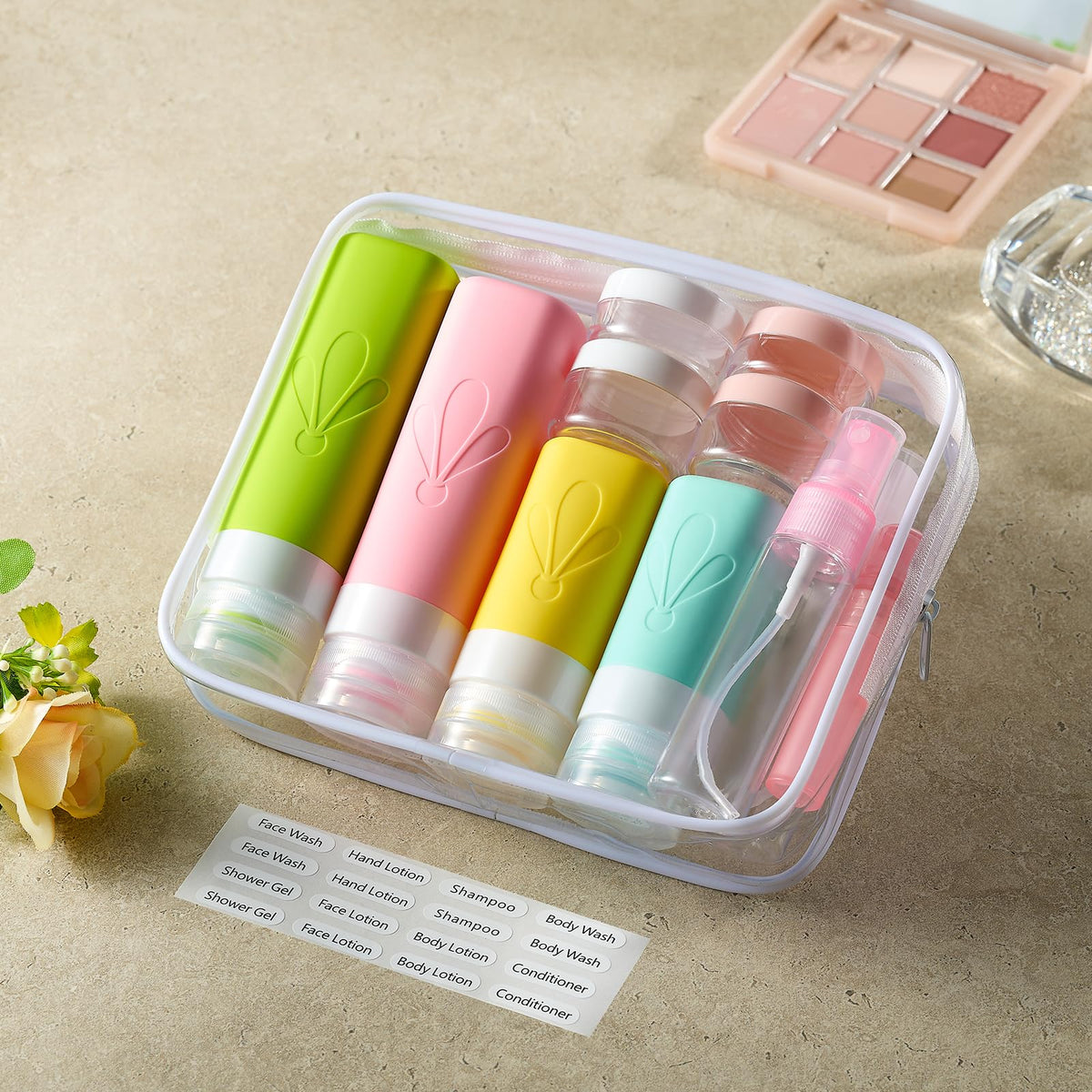 Leakproof Travel Bottle Set – 17 Pieces