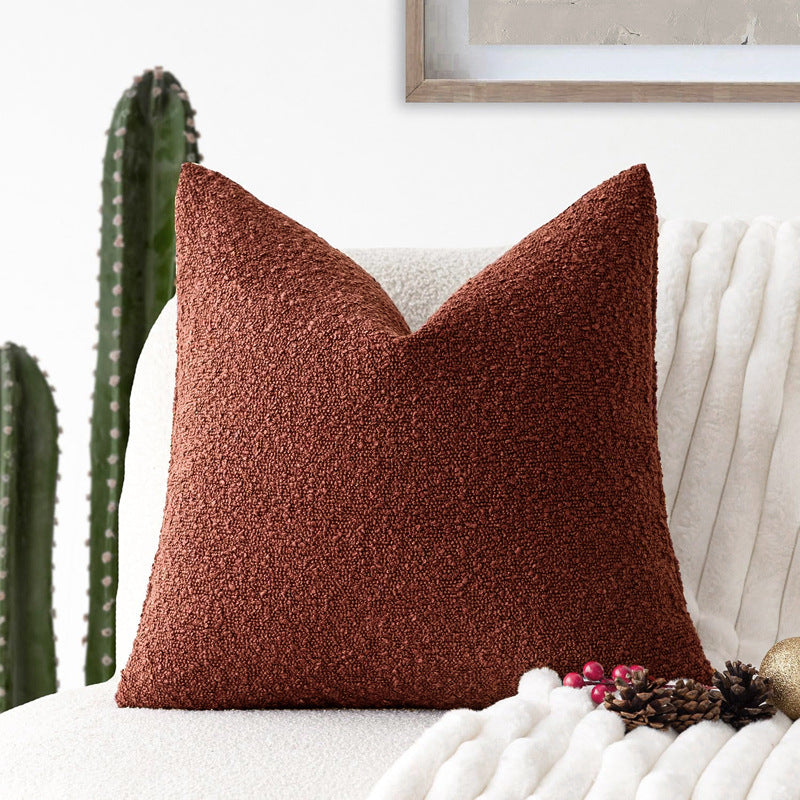 Textured Bouclé Throw Pillow Cover