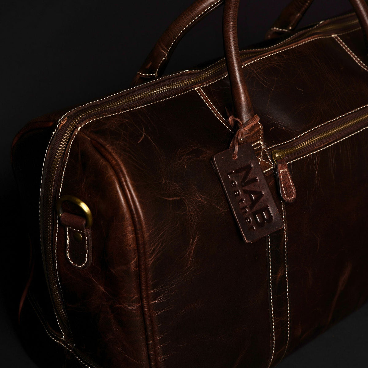 The Wayfarer Bag - Brown Classic Full-Grain Leather Duffle Bag