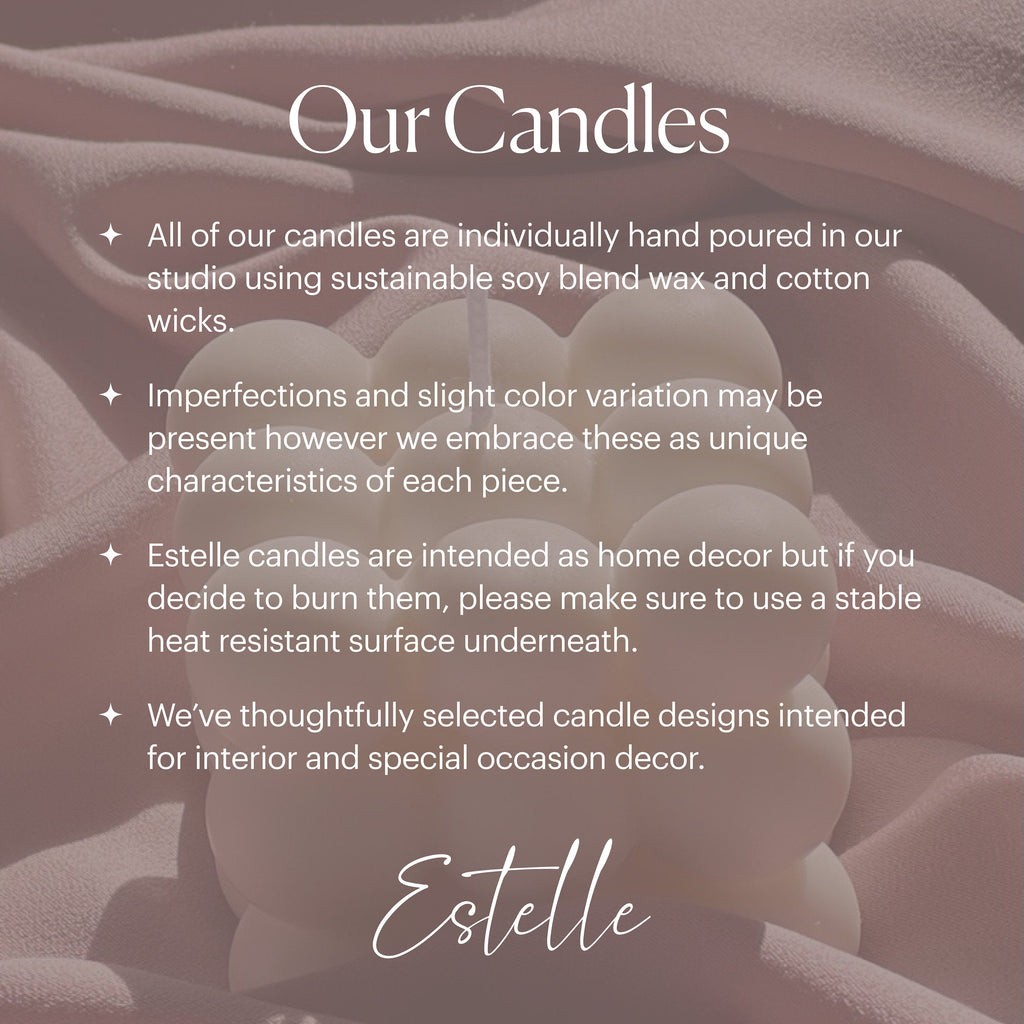 Geometric Soy Pillar Candle: Sculptural Home Decor