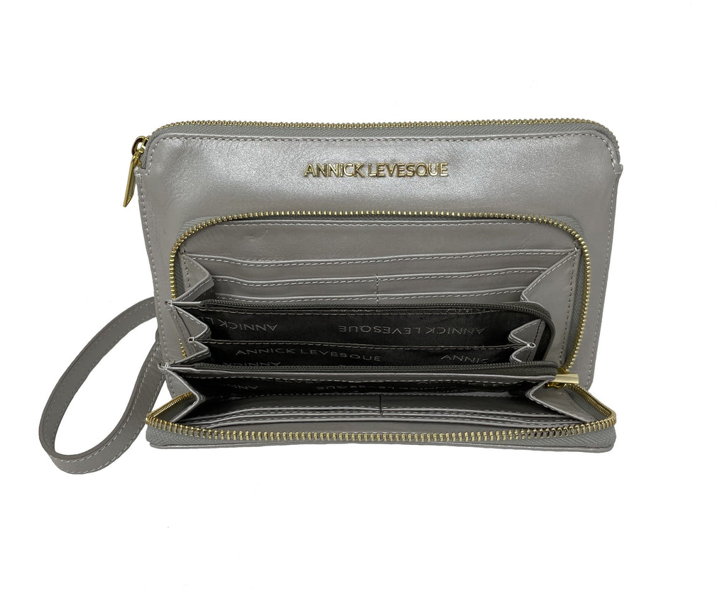 Small Beaded Leather Crossbody Wallet | Carmen