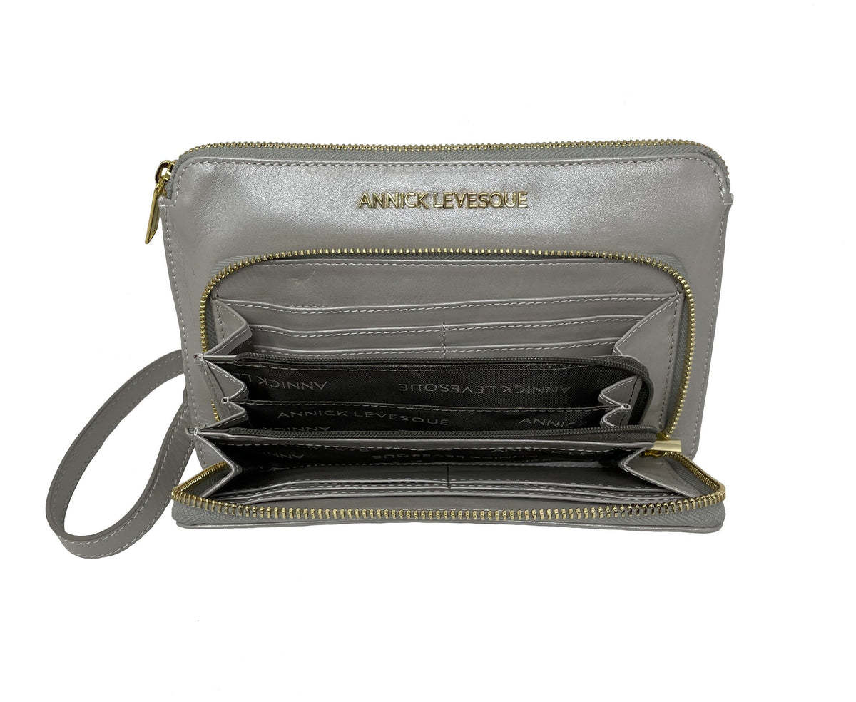 Small Beaded Leather Crossbody Wallet | Carmen