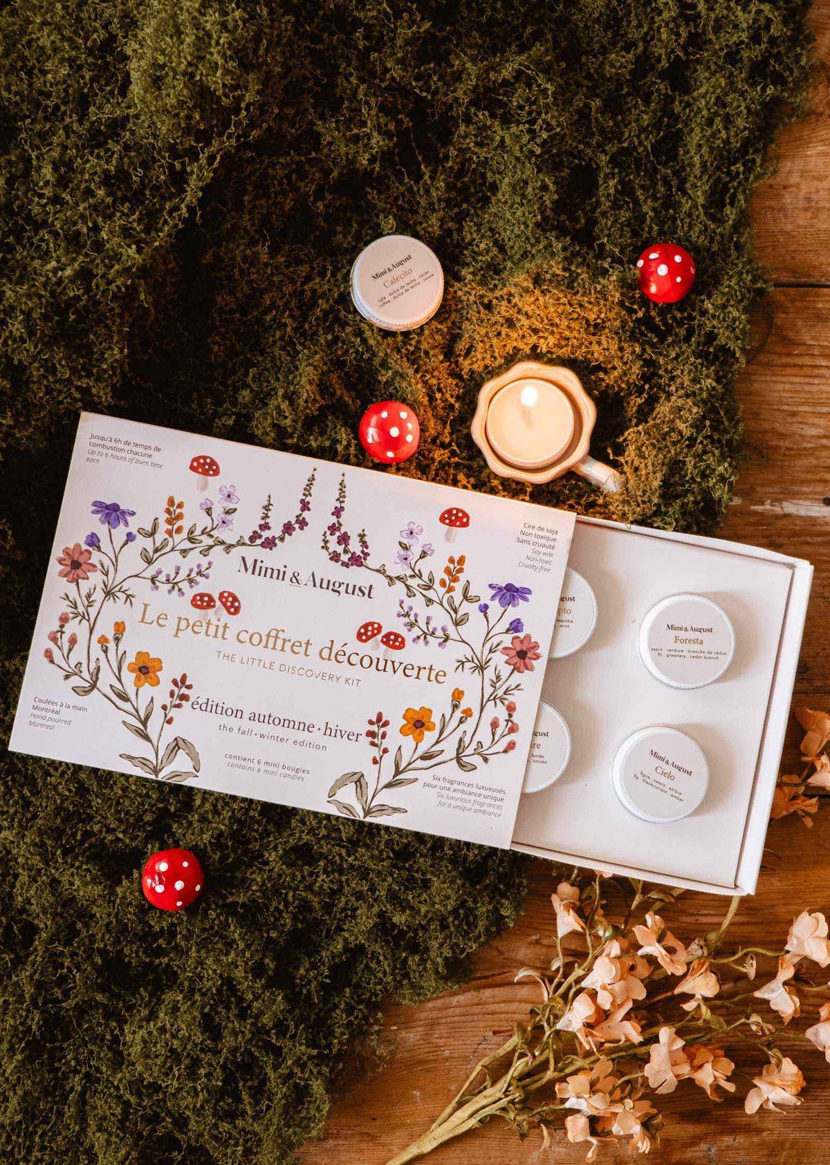 Fall and winter soy tealights gift set